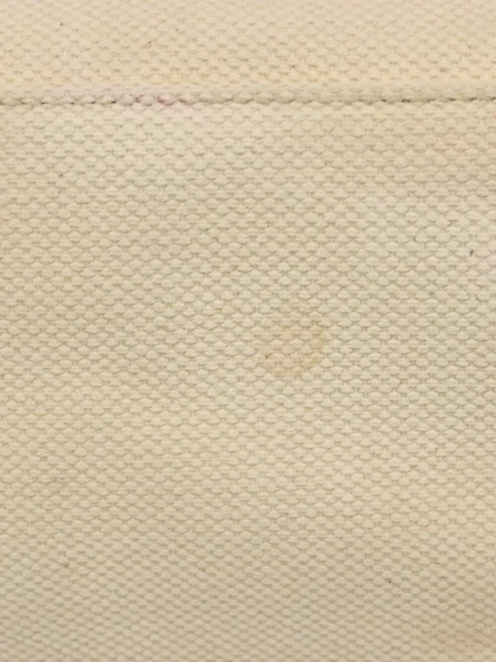 PRADA Tote Bag Canvas Beige Silver Auth ka4818V